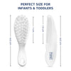 Hopop Soft Bristles Baby Comb & Brush Set – White - Dezine Kids