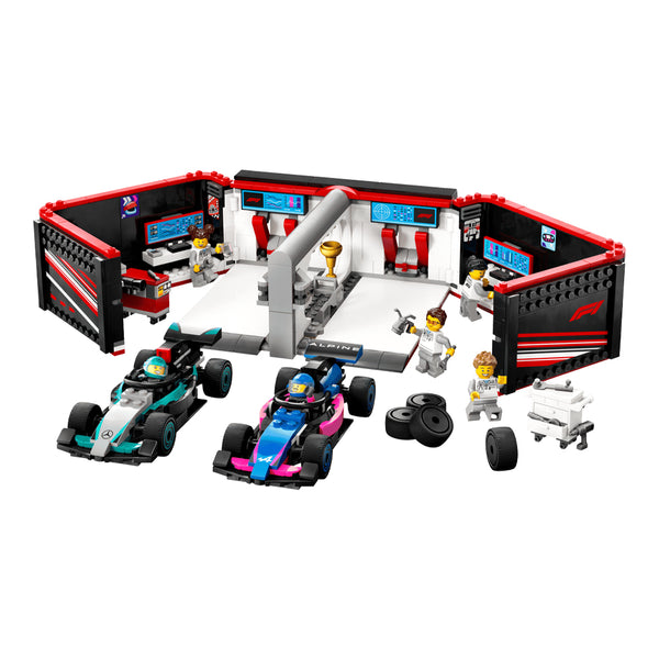 Lego City F1 Garage & Mercedes AMG & Alpine Cars