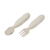 Beaba Set of 2 Stainless Steel Pre Cutlery - Velvet Grey