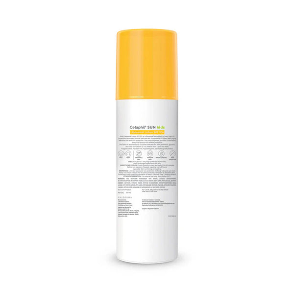 Cetaphil Sun Kids Liposomal Lotion SPF 50+ Sunscreen with Water Resistant, Hypoallergenic & Fragrance Free - 150ml - Dezine Kids