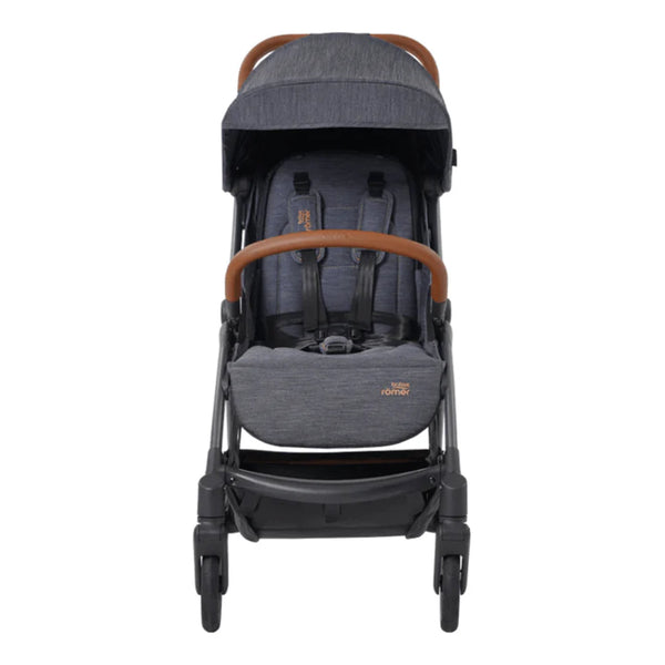 Britax Gravity II Auto One-Handed Fold Stroller - Marble Blue - Dezine Kids
