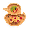 Eco Rascals Bamboo Duck Shaped Plate, Baby Led Weaning, Section Plate with Strong Suction