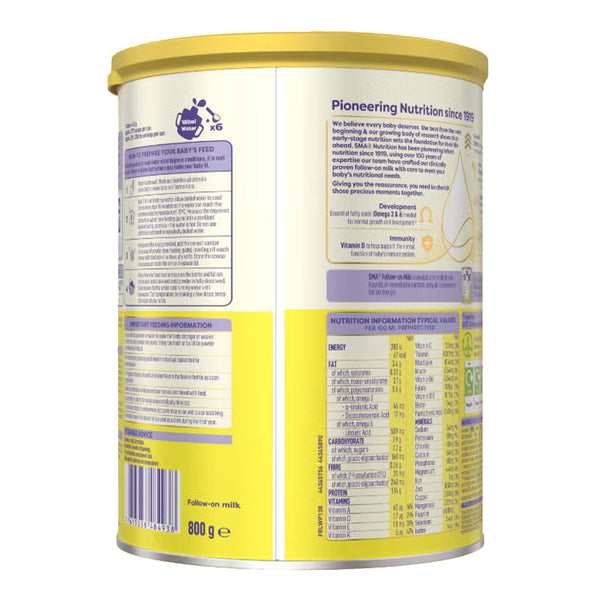SMA Follow On Baby Milk Formula Stage 2, 6-12 Months 800g
