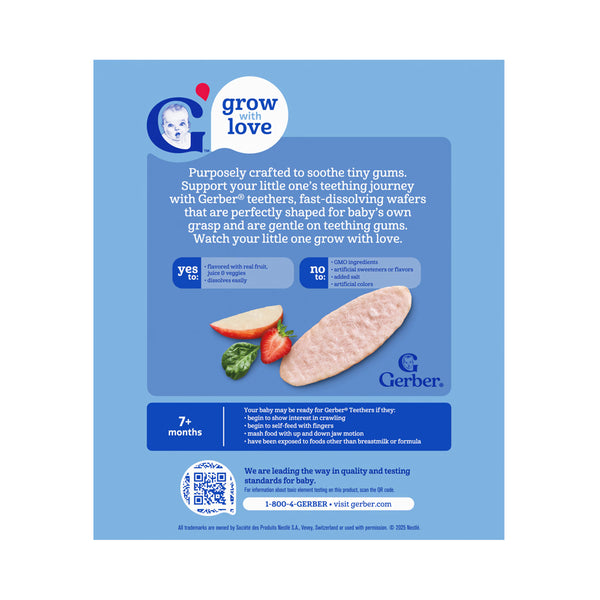 Gerber Teether for Crawlers, 7+ months - Strawberry Apple Spinach