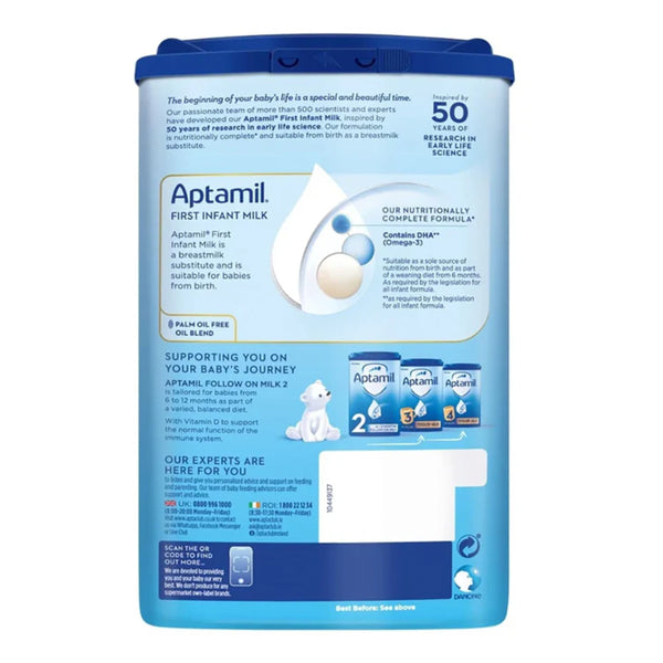 Aptamil First Infant Milk Formula Stage 1, 0-6 Months 800g - Dezine Kids