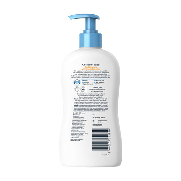 Cetaphil Baby Lotion with Organic Calendula Soothes & Nourishes Skin - 400 ml - Dezine Kids