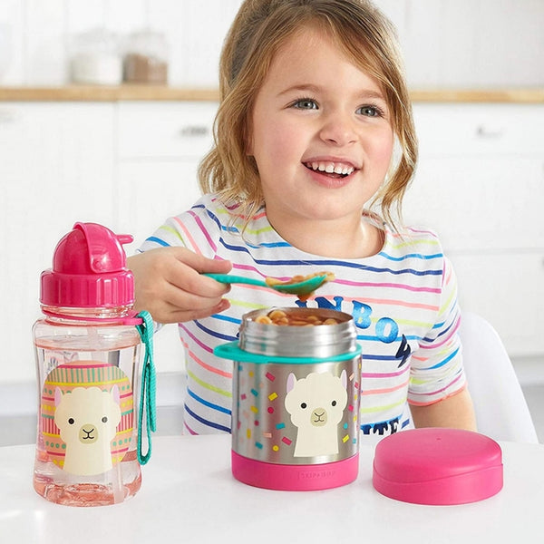 Skip Hop Zoo Back To School Insulated Little Kid Food Jar - Llama