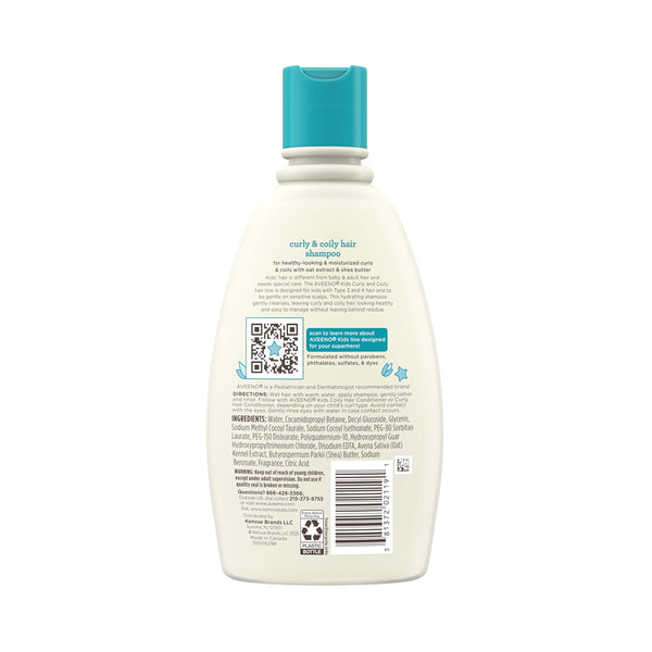 Aveeno Kids Curly Hair Shampoo With Oat Extract & Shea Butter - 354ml