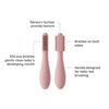 EzPz Baby Led Toothbrush 100% Silicone Infant Toothbrush with Dual Sided Bristles & Sensory Bumps - Blush