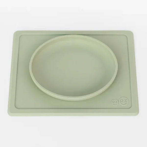 EzPz Tiny Plate 100% Food Grade Silicone Suction Plate - Sage