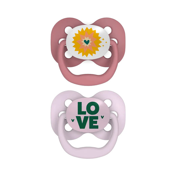 Dr. Browns Blue Space Advantage Pacifiers Stage 1, Pack of 2 - Lavender Love - Dezine Kids
