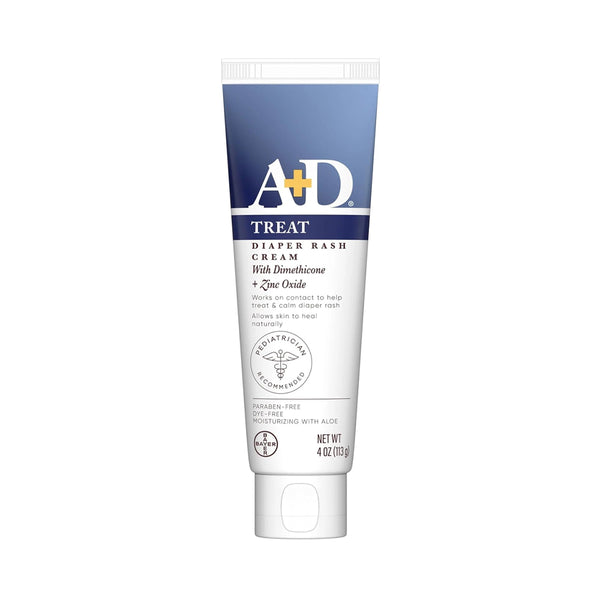 A+D Diaper Rash Cream, Dimethicone Zinc Oxide Cream - 113g