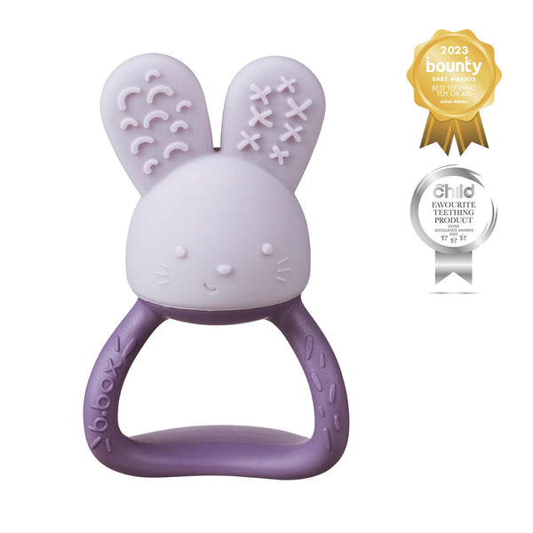 B.Box Chill Plus Fill Bunny Teether - Peony Purple