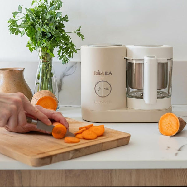 Beaba Babycook Neo 6 In 1 Baby Food Processor, Portable Baby Food Cooker, Puree Maker and Warmer - Clay - Dezine Kids