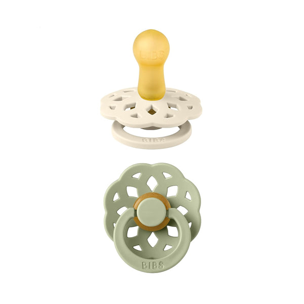 Bibs Boheme Pacifiers 2 Pack - Ivory/Sage