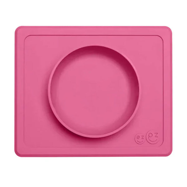 EzPz Mini Bowl 100% Food Grade Silicone Suction Bowl, Non Slip, BPA Free - Pink