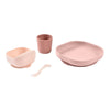 Beaba 4 Pieces Silicone Dinner Set - Cotton Candy