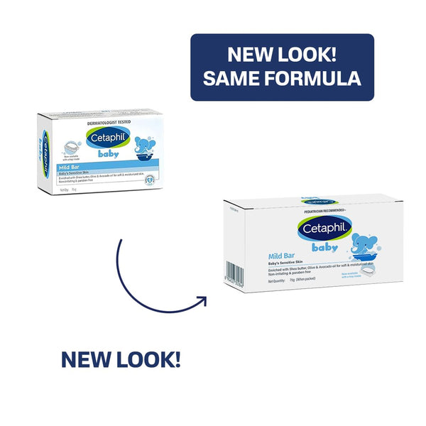 Cetaphil Baby Mild Cleansing Bar with Shea Butter, Olive & Avacado Oil - 75g