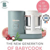 Beaba Babycook Neo 6 In 1 Baby Food Processor, Portable Baby Food Cooker, Puree Maker and Warmer - Eucalyptus