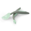 B.Box Spoon & Fork Cutlery Set with Travel Case Angled Handles - Pistachio