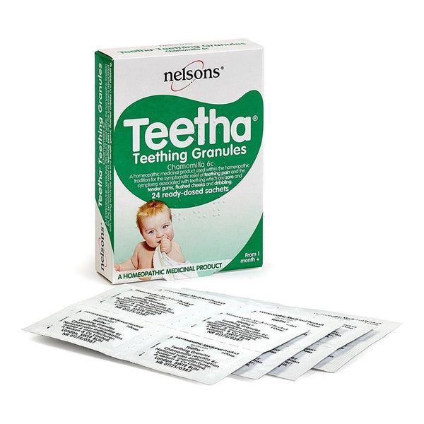 Nelsons Teetha Teething Granules 24 Sachets 3M+ - Dezine Kids