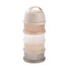 Beaba Stacked Formula Container, Airtight Multifunctional Storage Container, 4 Interchangeable Compartments, Microwave Safe - Clay