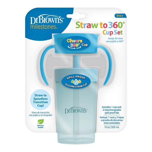 Dr.Browns Straw to 360 Cup Set - Ocean Blue - Dezine Kids