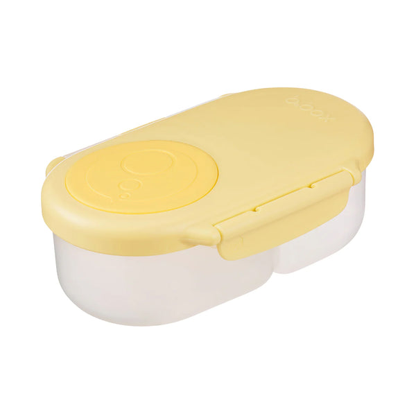 B.Box Leak Proof 2 sections Snackbox for Toddlers, Easy to Carry & BPA Free - Yellow