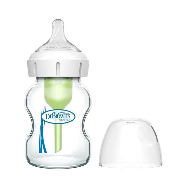 Dr.Browns Natural Flow Anti Colic Options+ Wide Neck Glass Baby Bottle - 150 ml - Dezine Kids