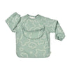 Beaba 2 in 1 Waterproof Bib with Detachable Sleeves, Foldable Food Catcher Pocket - Sage Green
