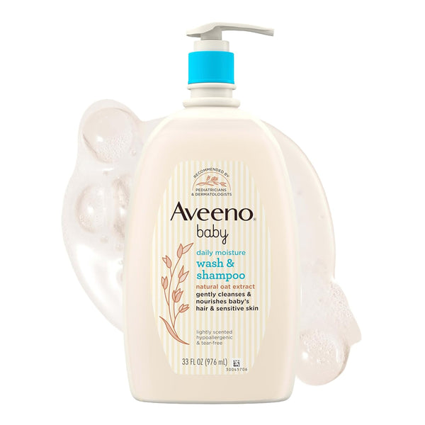 Aveeno Baby Gentle Wash and Shampoo - 976ml