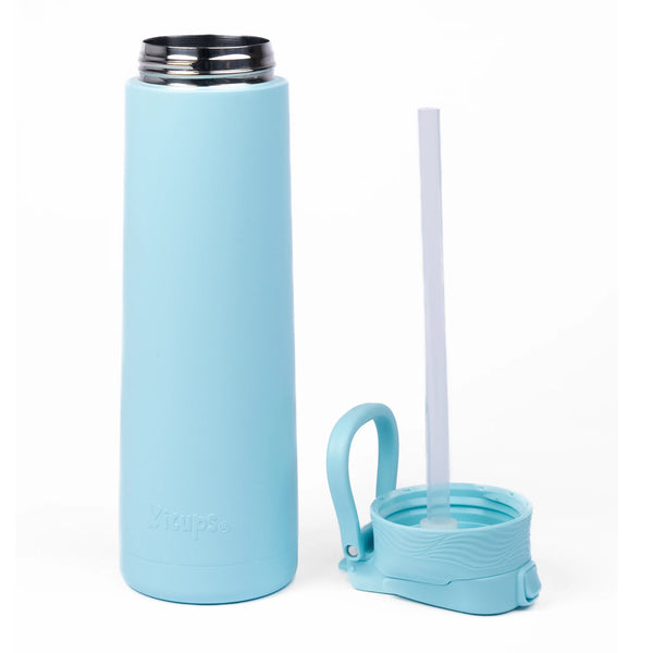 Kicups FlexiFlow Stainless Steel Water Bottle 750ml - Light Blue