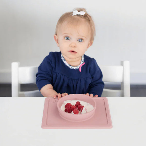 EzPz Mini Bowl 100% Food Grade Silicone Suction Bowl, Non Slip, BPA Free - Blush