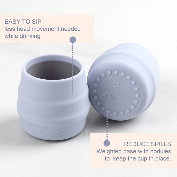 Bibado Sippit Silicone Open Drinking Cup, Pack of 2 - Mist