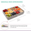 Melii Snackle Box, Food Jar 12 Compartments BPA Free - Grey