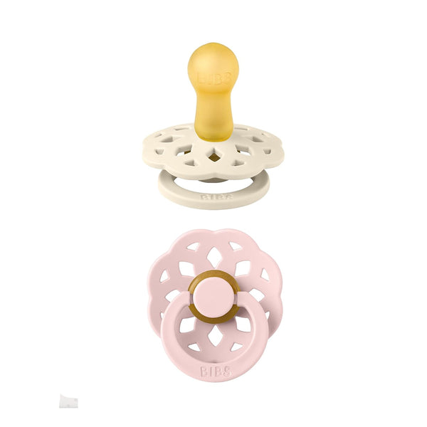 Bibs Boheme Pacifiers 2 Pack - Ivory/Blossom