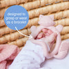 B.Box Silicone Wrist Teether Fox - Blush Pink
