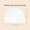 Hopop Soft & Comfortable Cotton Baby Caps Pack of 3 - White - Dezine Kids