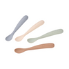 Beaba 1st Stage Silicone Spoon with Ultra Soft Tip, Gum Friendly, Ergonomic Handles, Set of 4 - Natural