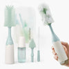 Momcozy Push Press Bottle Brush Kit, Press Bubble Design, 360° Cleaning - Green