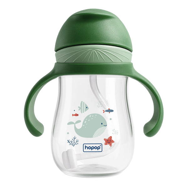 Hopop Soft Silicone Straw Sipper Cup - 240ml - Dezine Kids