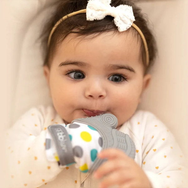 Bbluv Gluv Original Silicone Baby Teething Mitten - Grey - Dezine Kids