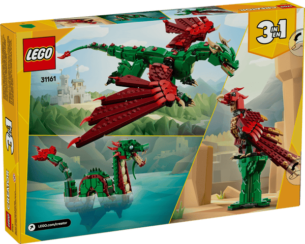 Lego Creator 3 in 1 Medieval Dragon Creature Toy Playset - Dezine Kids