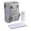 Beaba Wellington Diaper Bag, Large Capacity Baby Bag with Changing Mat, Durable, Water Resistant - Heather Grey