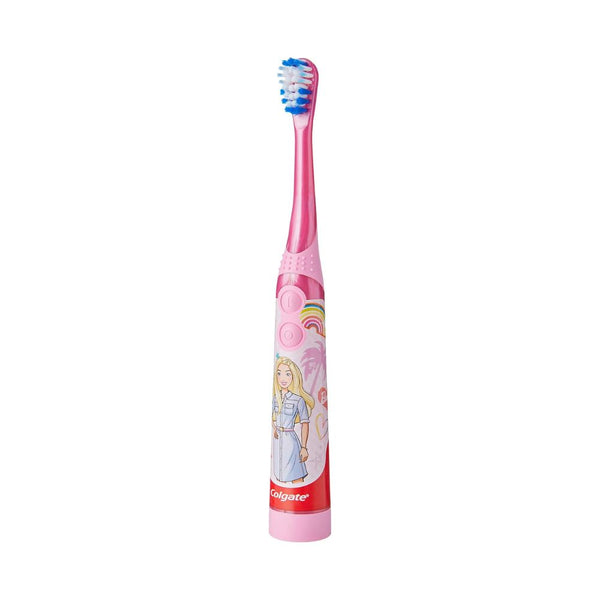 Colgate Kids Extra Soft Bristles Powered Toothbrush with Tongue Cleaner - Barbie