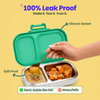 Basil 2 Compartment Stainless Steel Lunchbox with Plastic Lid - Retro Stack