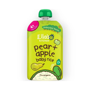 Ellas Kitchen Baby Puree Pouch, 4+ months 120g - Pear & Apple Baby Rice