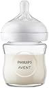 Philips Avent Natural Response Glass Baby Bottle with Slow Flow Teat (Flow 2) - 125 ml