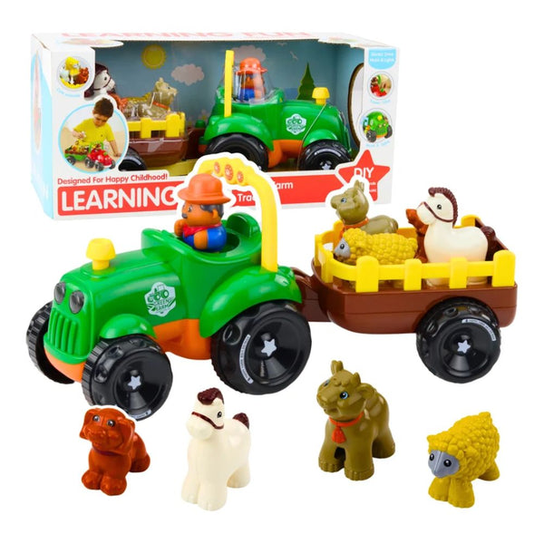Five Star Learning Fun Happy Farm Tractor Toy Set for Kids with Animals - Dezine Kids