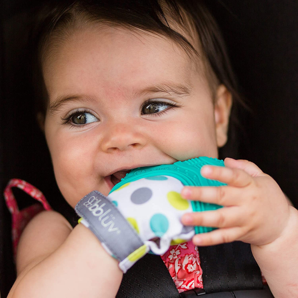 Bbluv Gluv Original Silicone Baby Teething Mitten - Grey - Dezine Kids